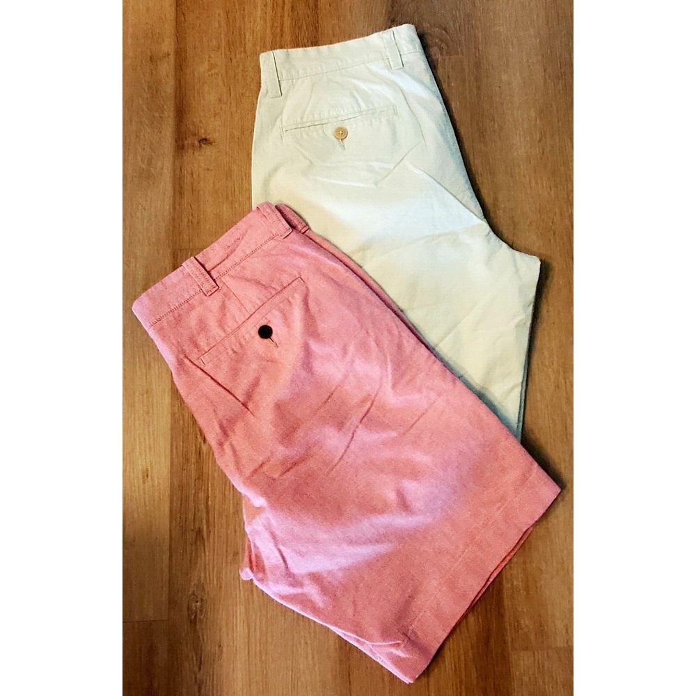 J. Crew Shorts 2 Pair Bundle Men's SZ 31 Bundle  Cotton (1) Mint Grn (1) Lt. Red